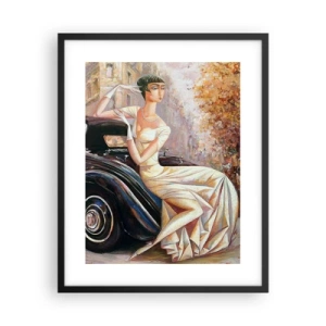 Poster in einem schwarzem Rahmen - Eleganz im Retro-Stil - 40x50 cm