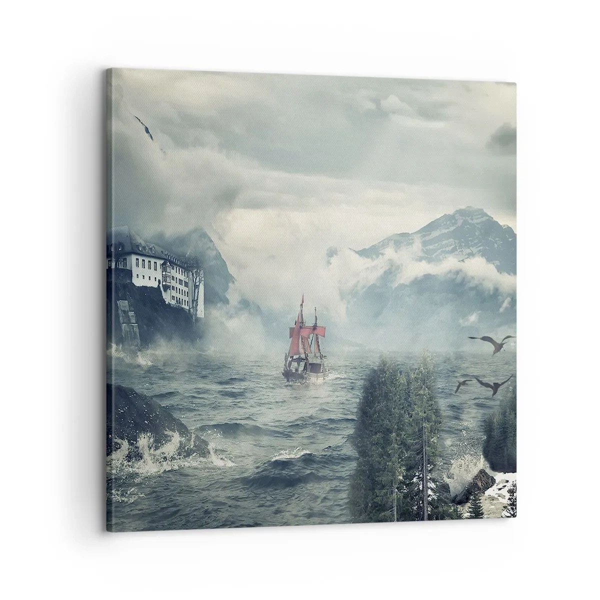 Bild auf Leinwand - Leinwandbild - In magischen Gewässern - 60x60 cm