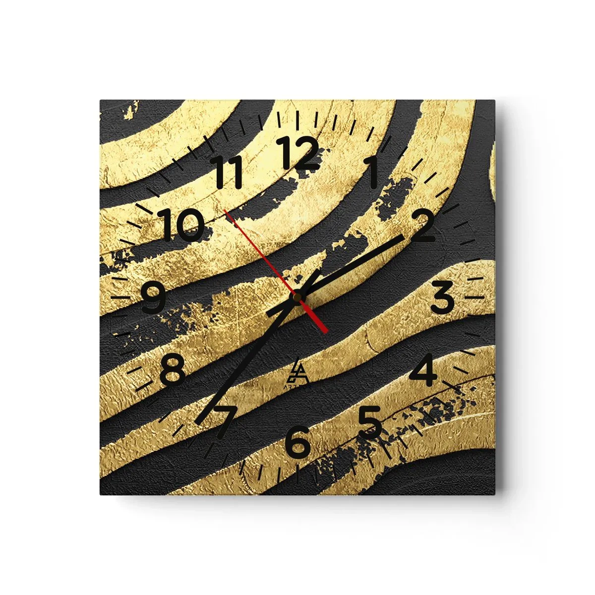 Wanduhr - Glasuhr - Alles fließt - 40x40 cm