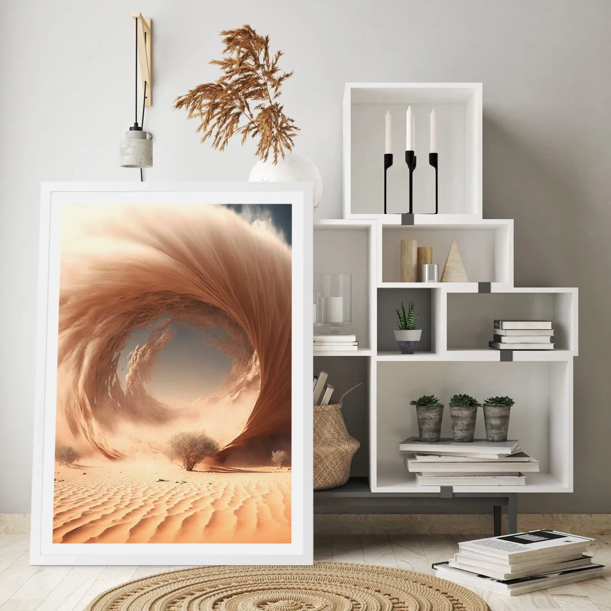 Poster in einem weißen Rahmen - Geöffnetes Portal - 70x100 cm