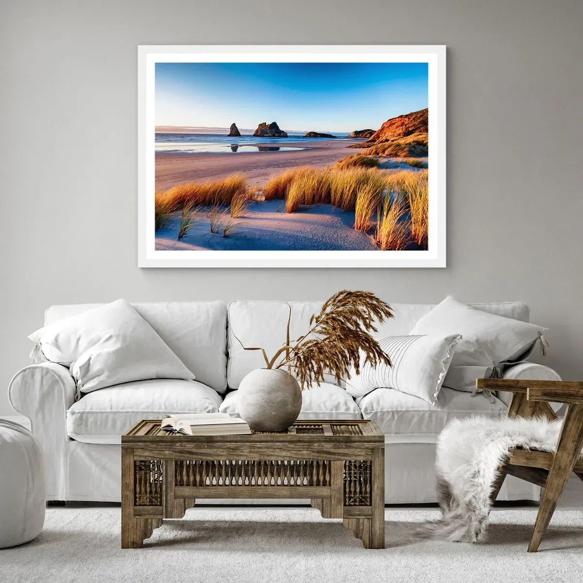 Poster in einem weißen Rahmen - Für Friedenssuchende - 70x50 cm