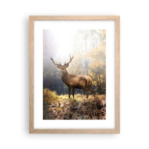 Poster in einem Rahmen aus heller Eiche - In voller Majestät - 30x40 cm