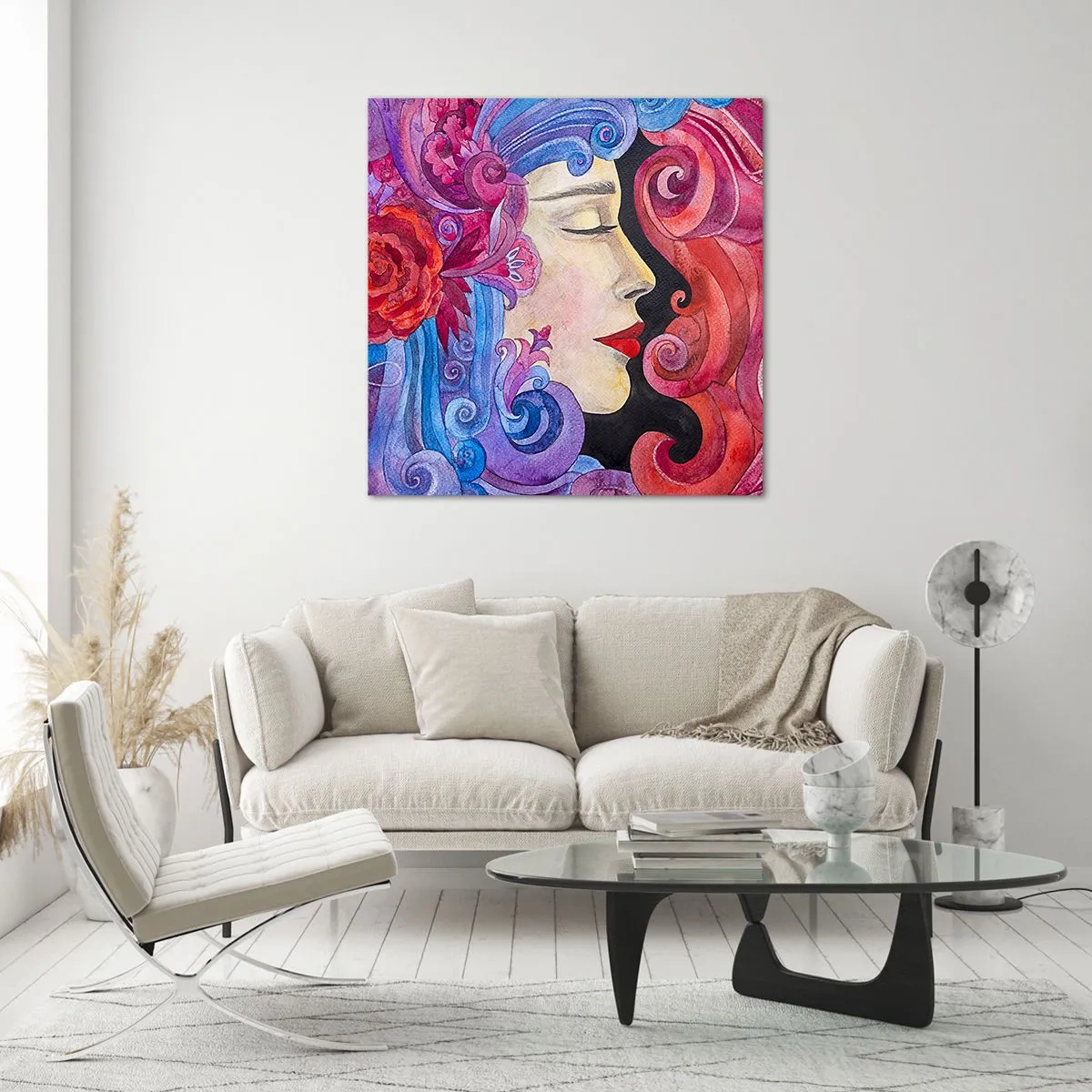 Glasbild - Bild auf glas - Der Jugendstil lebt noch - 70x70 cm