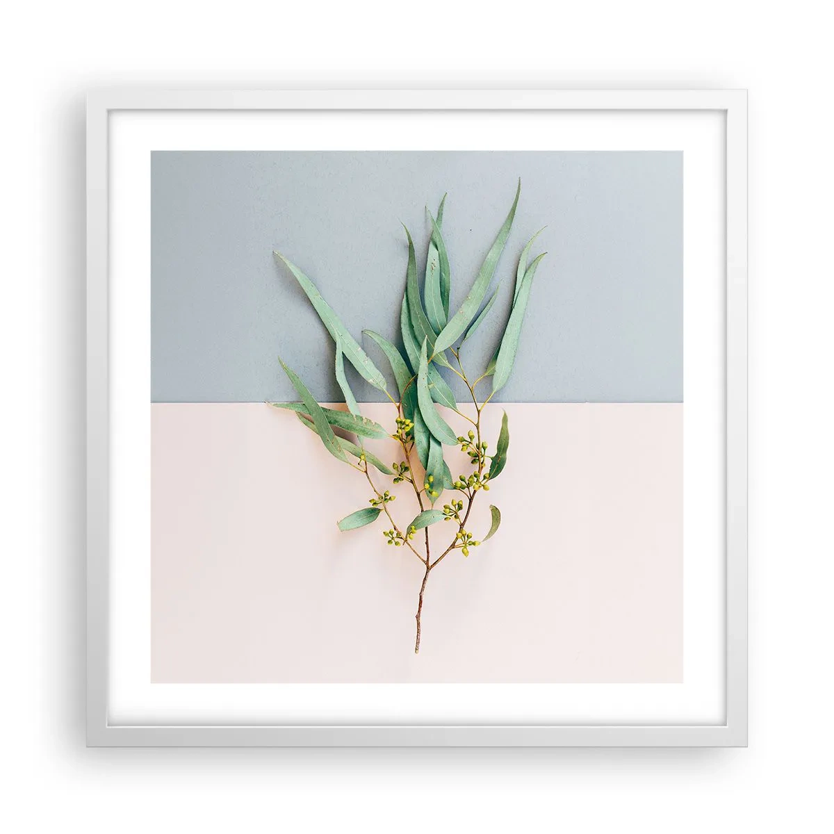 Poster in einem weißen Rahmen - Pastellige Subtilität - 50x50 cm