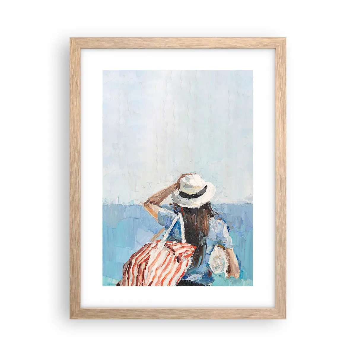 Poster in einem Rahmen aus heller Eiche - Willkommen in den Sommerferien - 30x40 cm