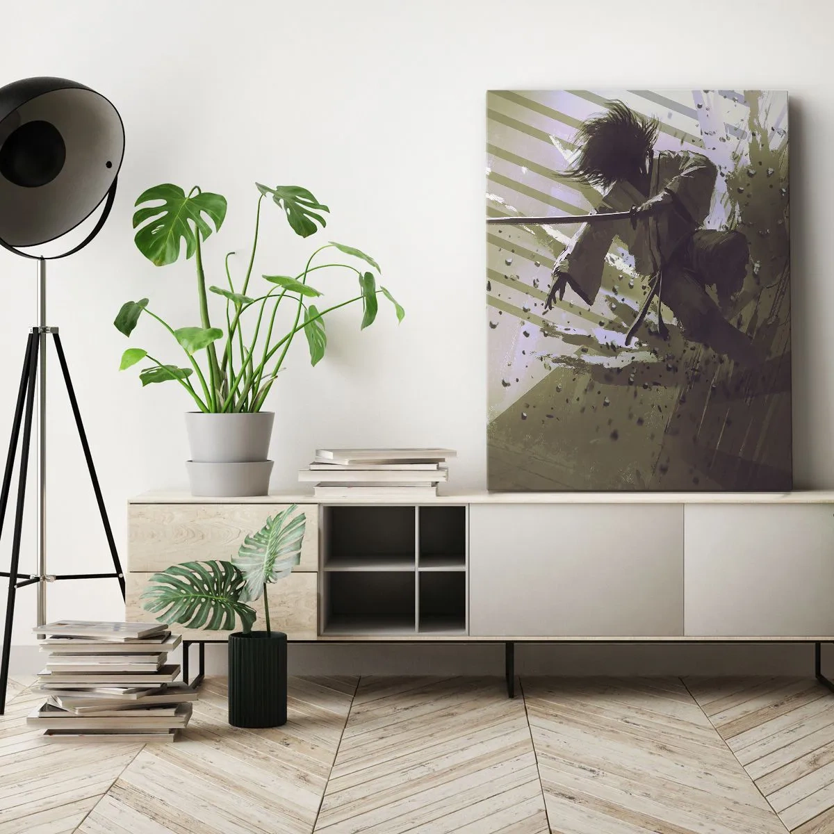 Bild auf Leinwand - Leinwandbild - Und du kannst ein Samurai sein - 45x80 cm