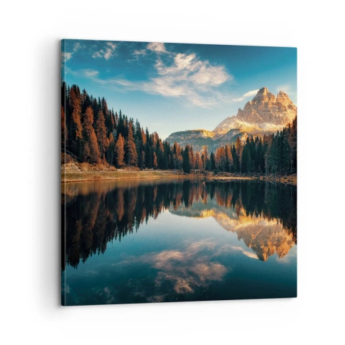 Bild auf Leinwand - Leinwandbild - Doppelte Landschaft - 60x60 cm