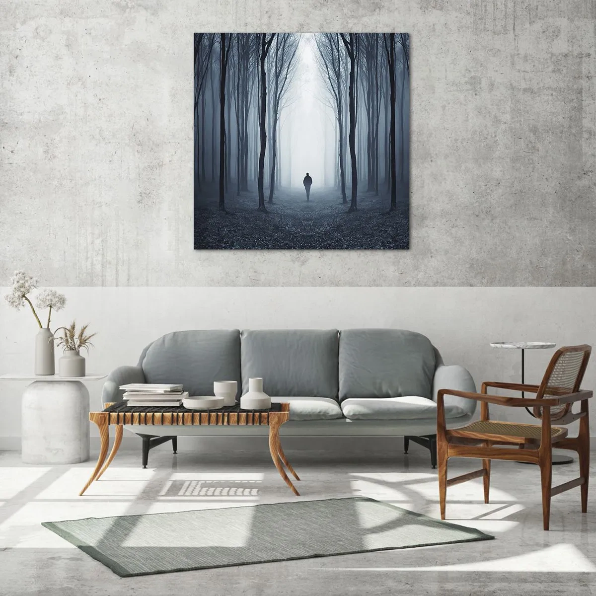 Glasbild - Bild auf glas - Alles einfach und übersichtlich - 70x70 cm