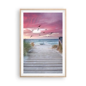 Poster in einem Rahmen aus heller Eiche - Baltischer Eindruck - 61x91 cm