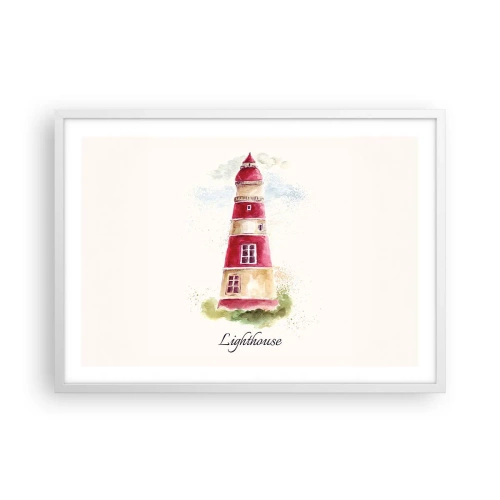 Poster in einem weißen Rahmen - Das Wetter ringsum ist immer gut - 70x50 cm