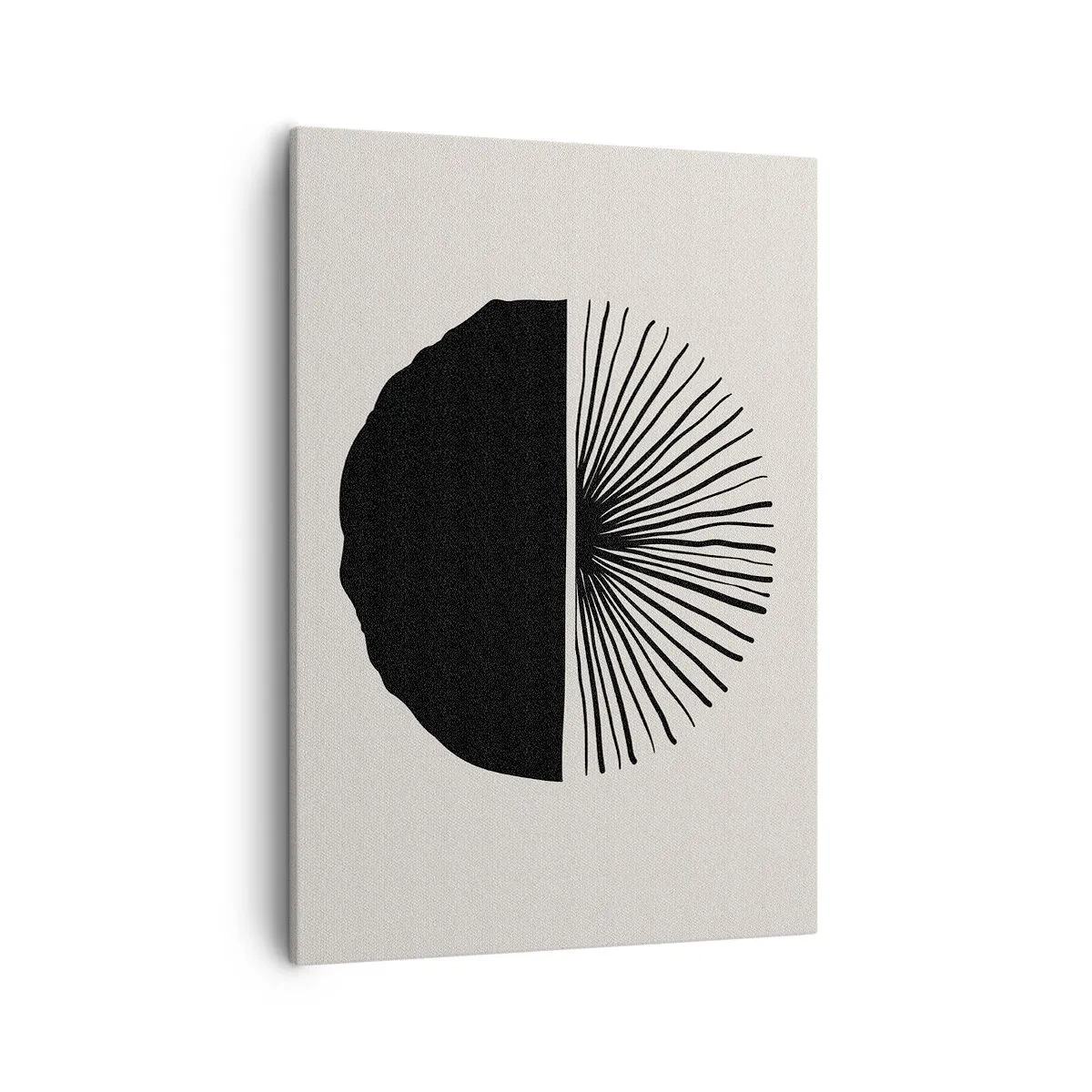 Bild auf Leinwand - Leinwandbild - Minimalistisches schwarzes Motiv auf hellem Hintergrund - 50x70cm - Eine Reihe von Möglichkeiten - Moderne Wanddekoration für Wohnzimmer und Schlafzimmer ARTTOR