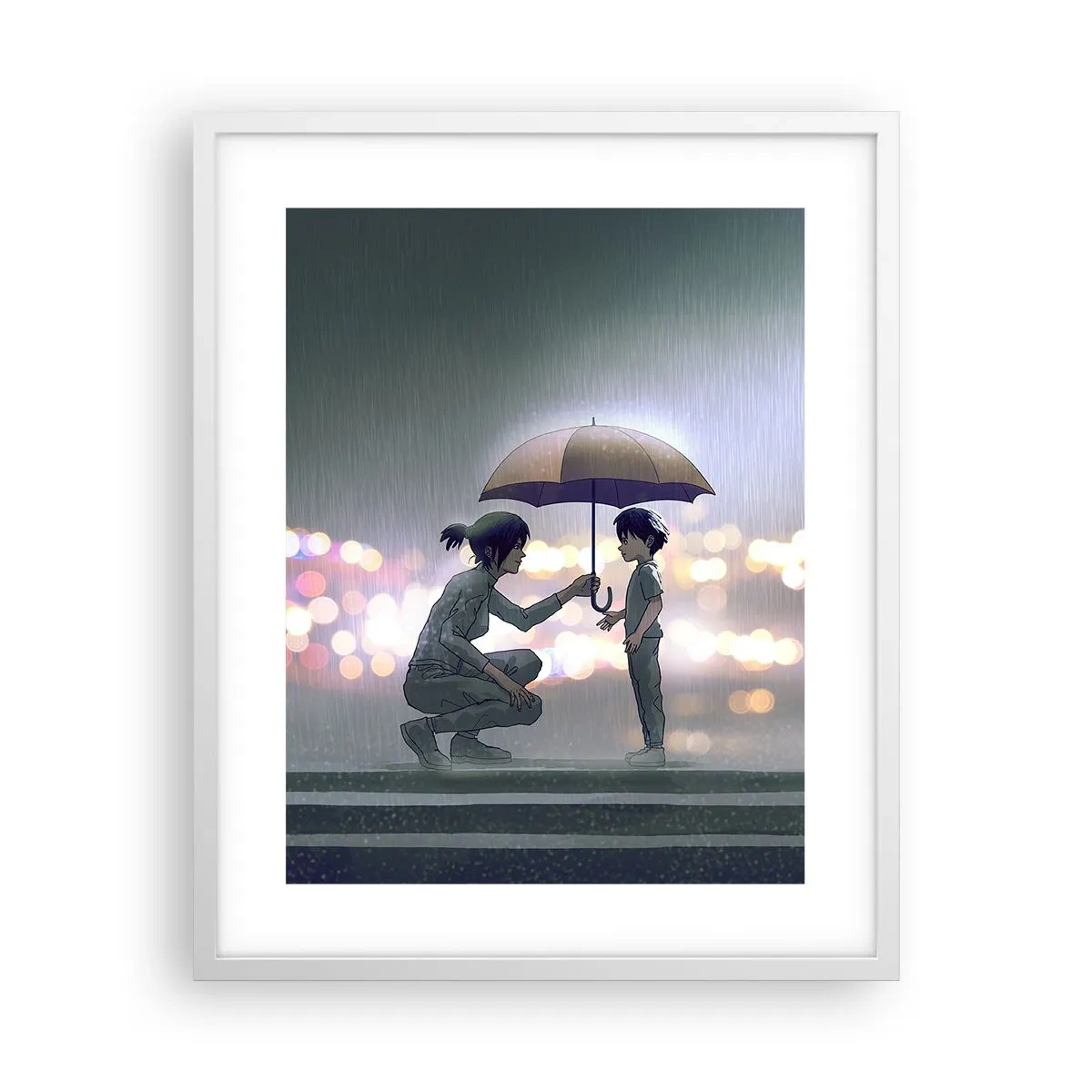 Poster in einem weißen Rahmen - Und jetzt ist alles in Ordnung - 40x50 cm