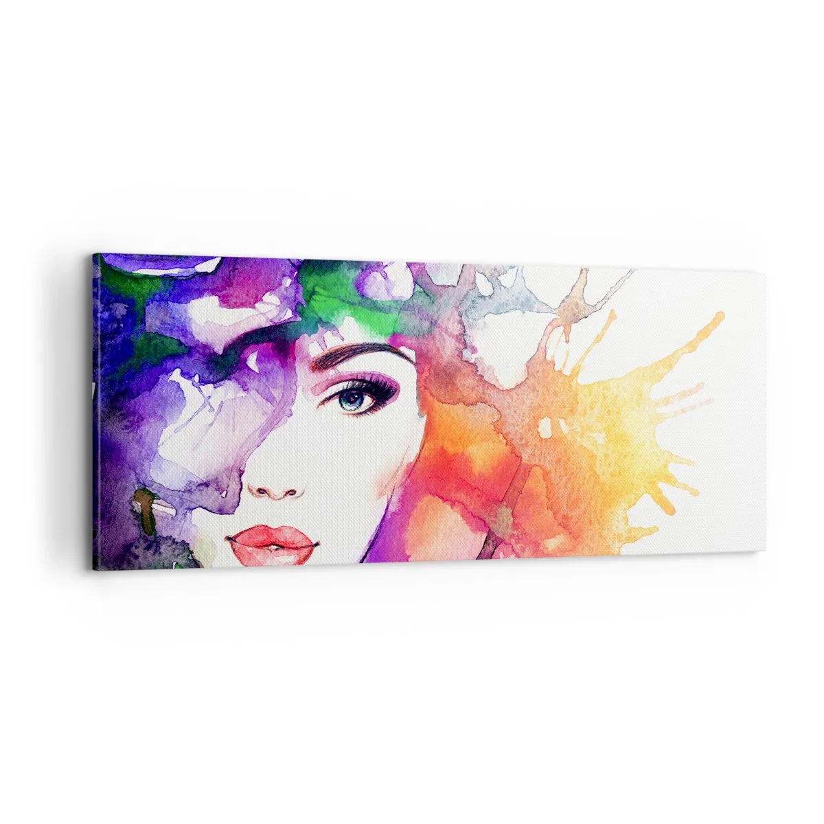 Bild auf Leinwand - Leinwandbild - Mit dem Kopf in den Wolken - 100x40 cm