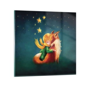 Glasbild - Bild auf glas - Kleiner Prinz - 60x60 cm