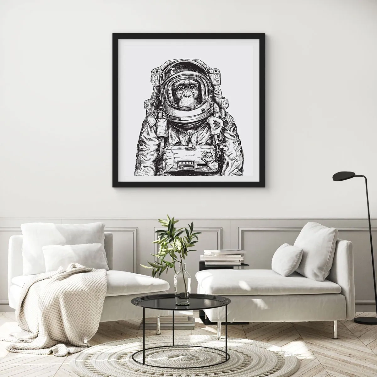 Poster in einem schwarzem Rahmen - Alternative Evolution - 40x40 cm