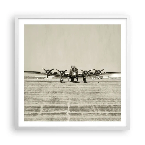 Poster in einem weißen Rahmen - Wie immer bereit - 60x60 cm