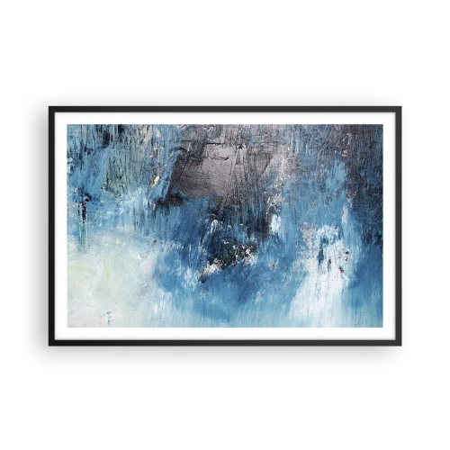Poster in einem schwarzem Rahmen - Rhapsodie in Blau - 91x61 cm