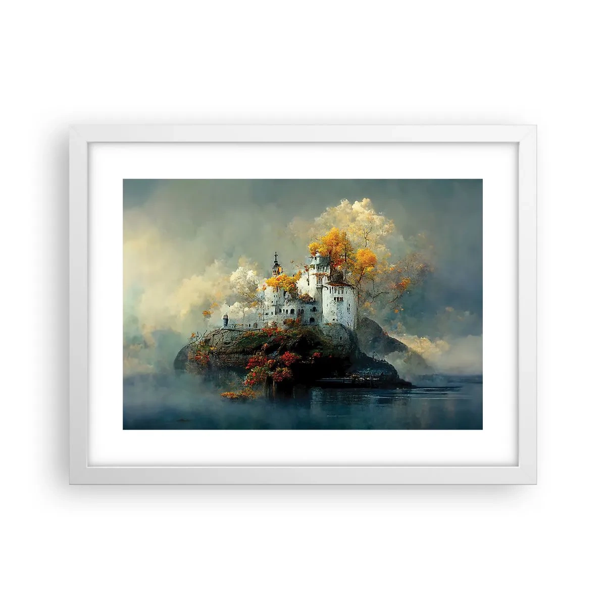 Poster in einem weißen Rahmen - Beginn einer romantischen Geschichte - 40x30 cm