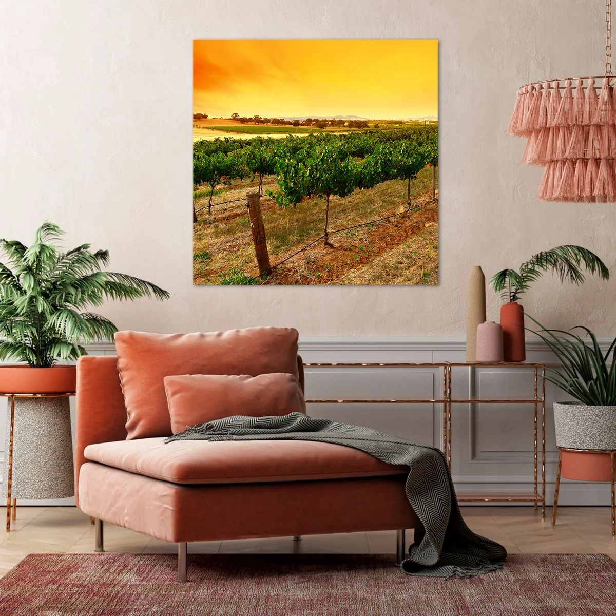 Bild auf Leinwand - Leinwandbild - Holen Sie sich einen Drink von der Sonne - 60x60 cm