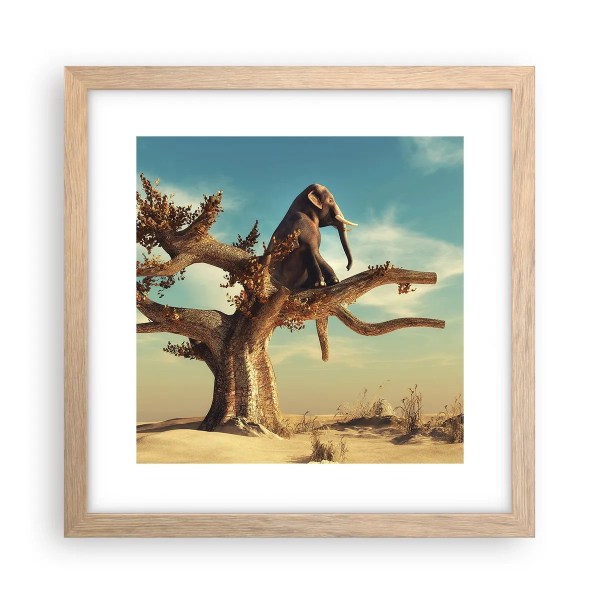 Poster in einem Rahmen aus heller Eiche - Ein neuer Standpunkt - 30x30 cm