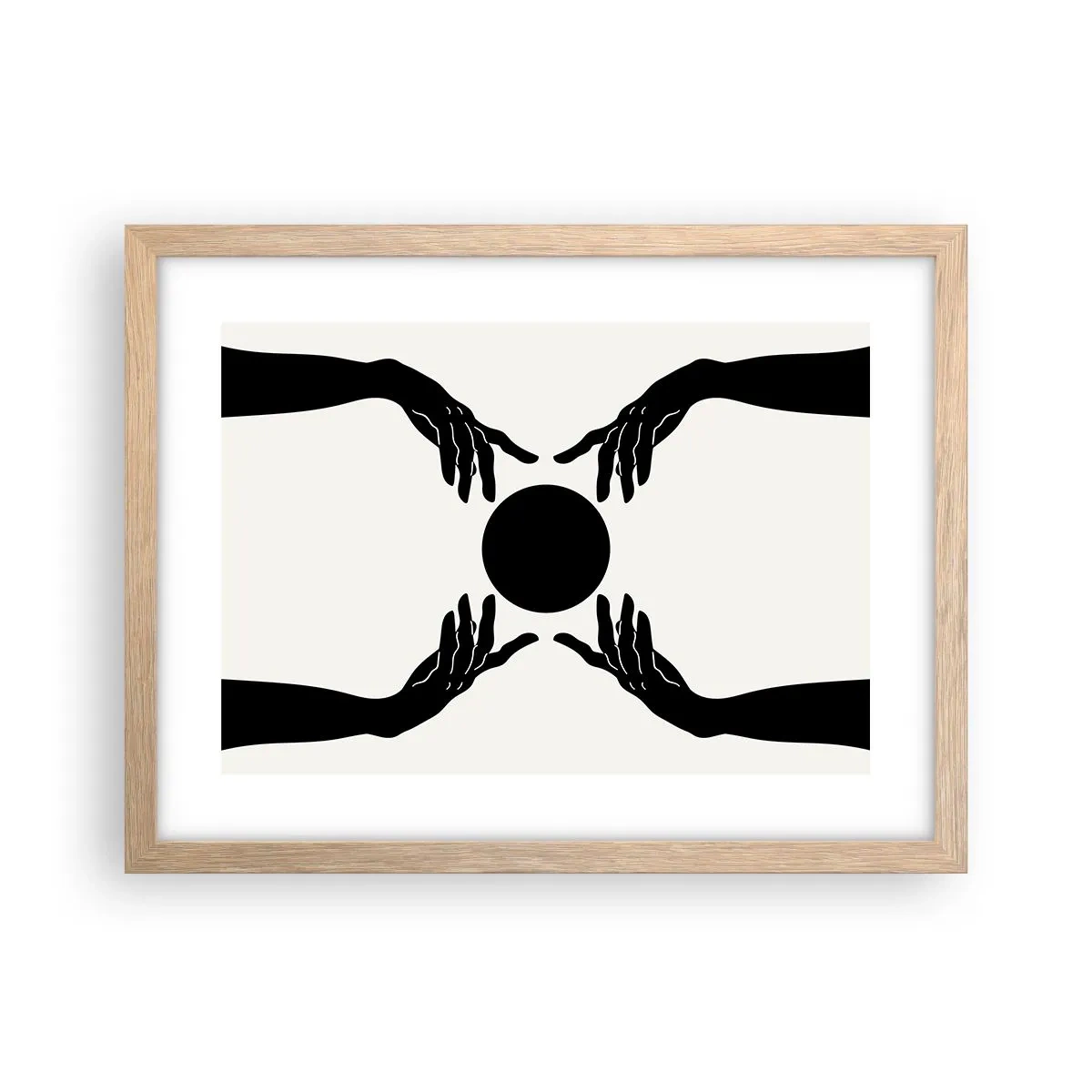 Poster in einem Rahmen aus heller Eiche - Geheimes Zeichen - 40x30 cm