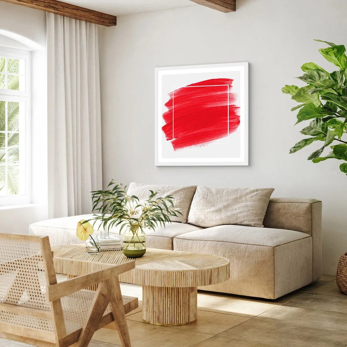 Poster in einem weißen Rahmen - Aus dem Rahmen - 40x40 cm