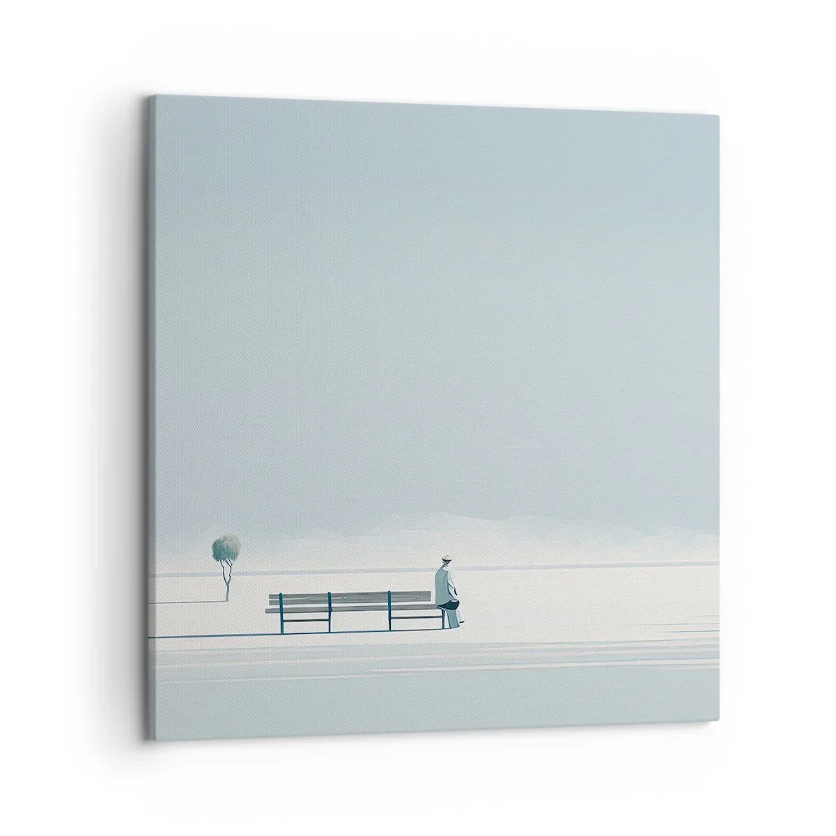 Bild auf Leinwand - Leinwandbild - Ja, ich warte. - 50x50 cm