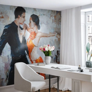 Fototapete Premium Sand - Schmutziges Tanzen - Abstraktion, Tanzen, Tango - 300x210 cm