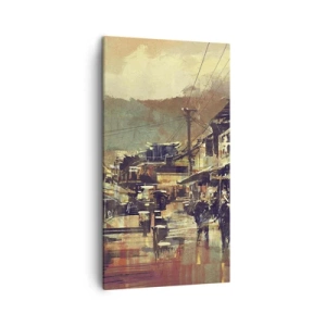 Bild auf Leinwand - Leinwandbild - Das Leben als Reichtum an Grau - 45x80 cm