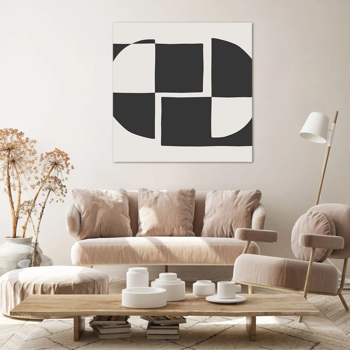 Bild auf Leinwand - Leinwandbild - Antithese - Synthese - 40x40 cm