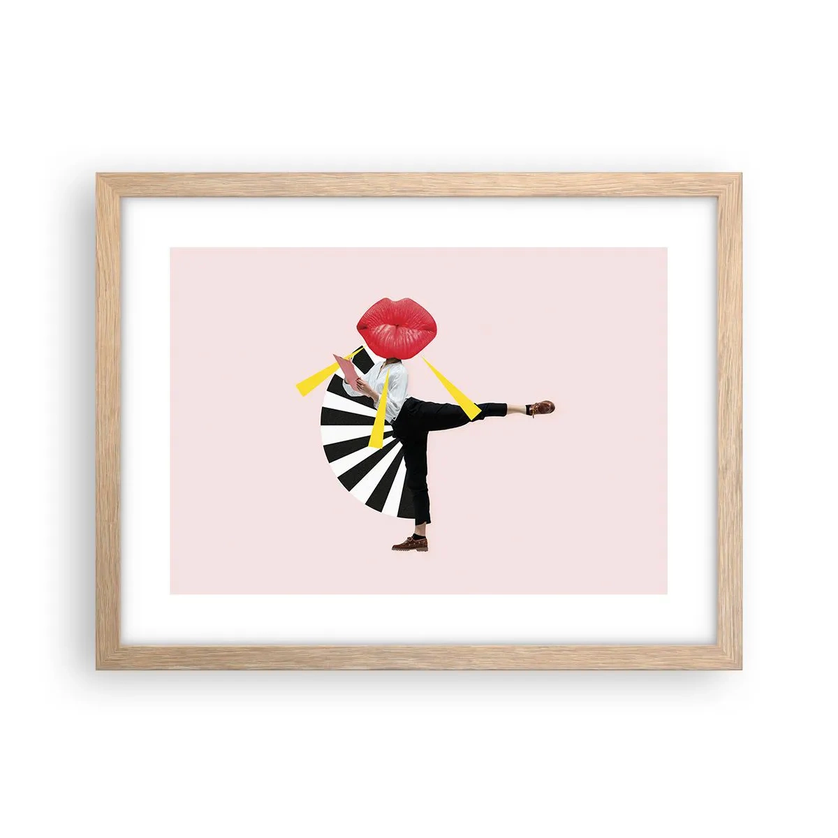 Poster in einem Rahmen aus heller Eiche - Surreale Pop-Art - 40x30 cm