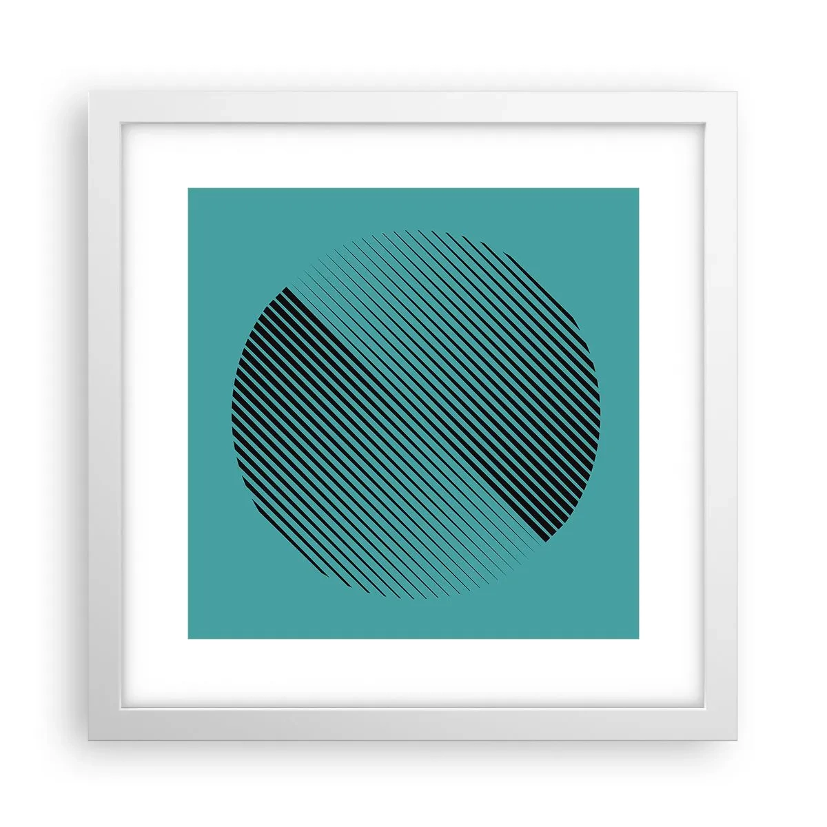 Poster in einem weißen Rahmen - Kreis – eine geometrische Variante - 30x30 cm