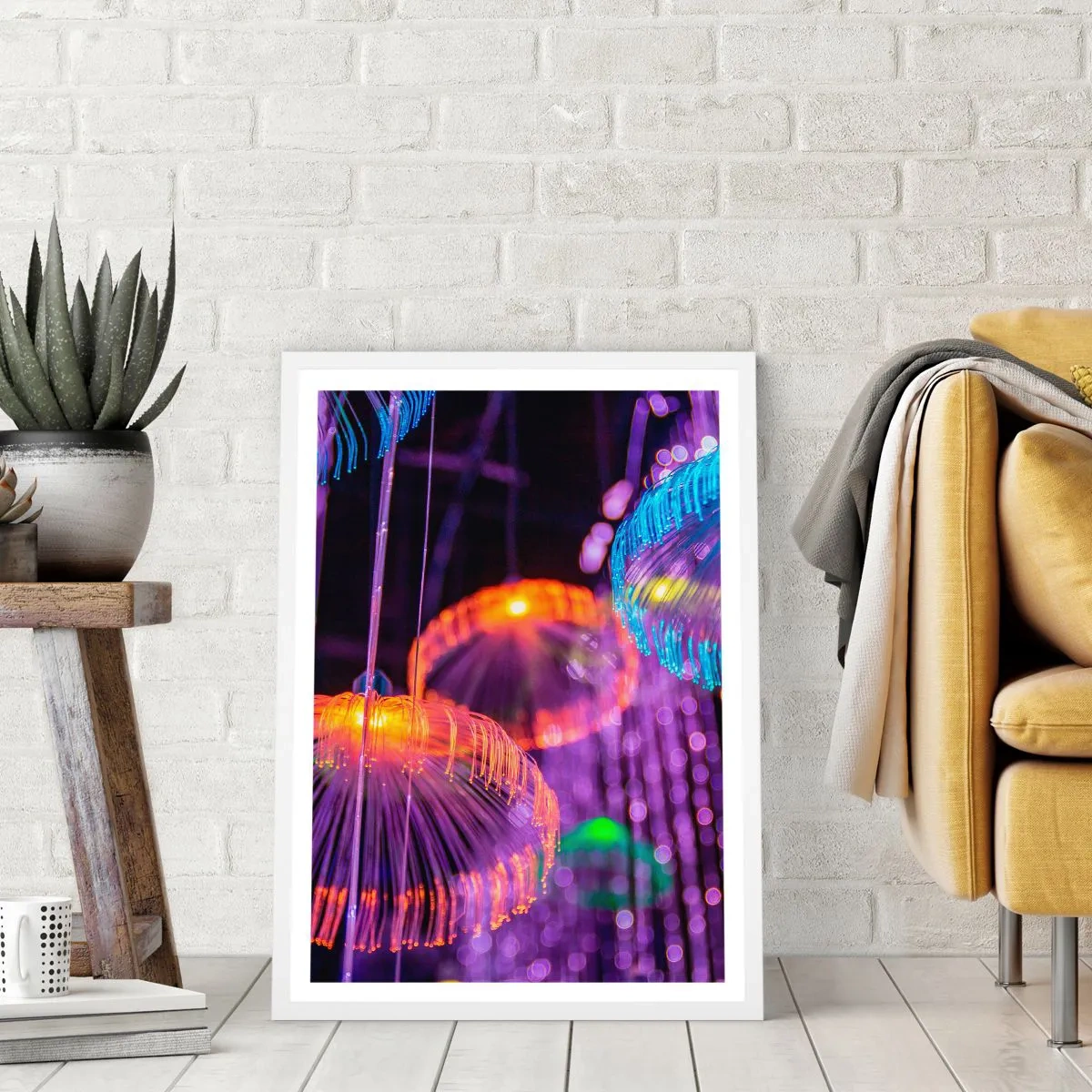 Poster in einem weißen Rahmen - Lichtbrunnen - 61x91 cm