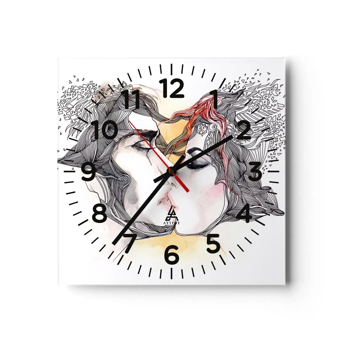 Wanduhr - Glasuhr - Die Welt existiert nicht - 30x30 cm