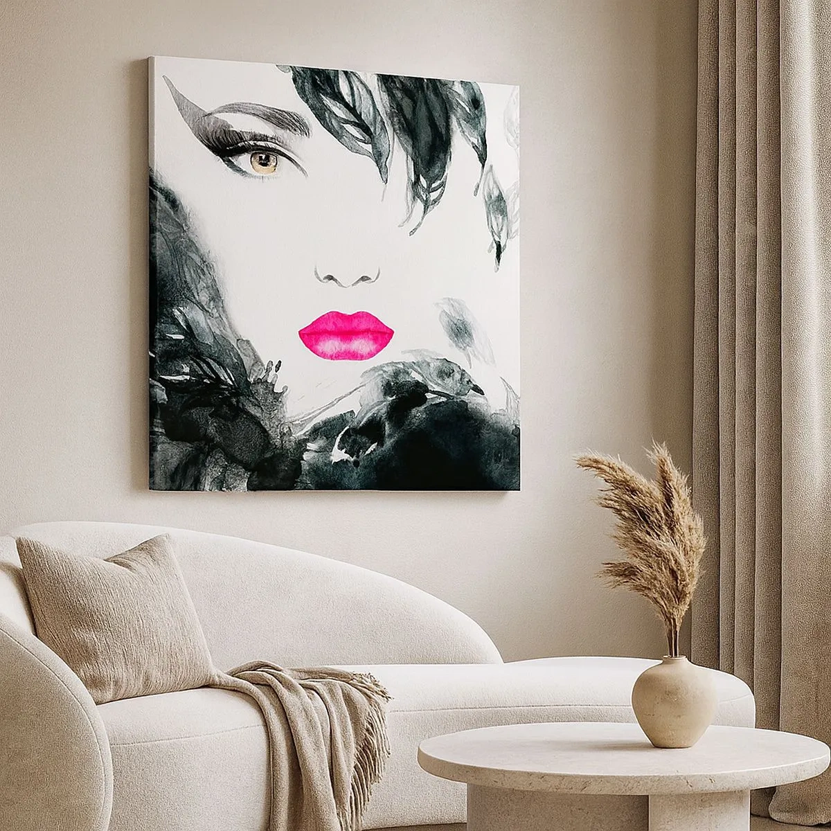 Bild auf Leinwand - Leinwandbild - Beachtung! Femme fatale - 30x30 cm