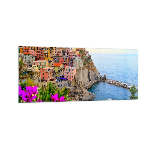 Glasbild - Bild auf glas - Lachende Stadt - 100x40 cm