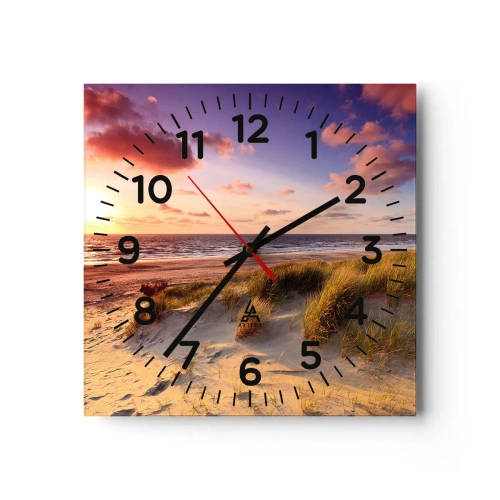 Wanduhr - Glasuhr - Die Luft riecht schon im Sommer - 30x30 cm