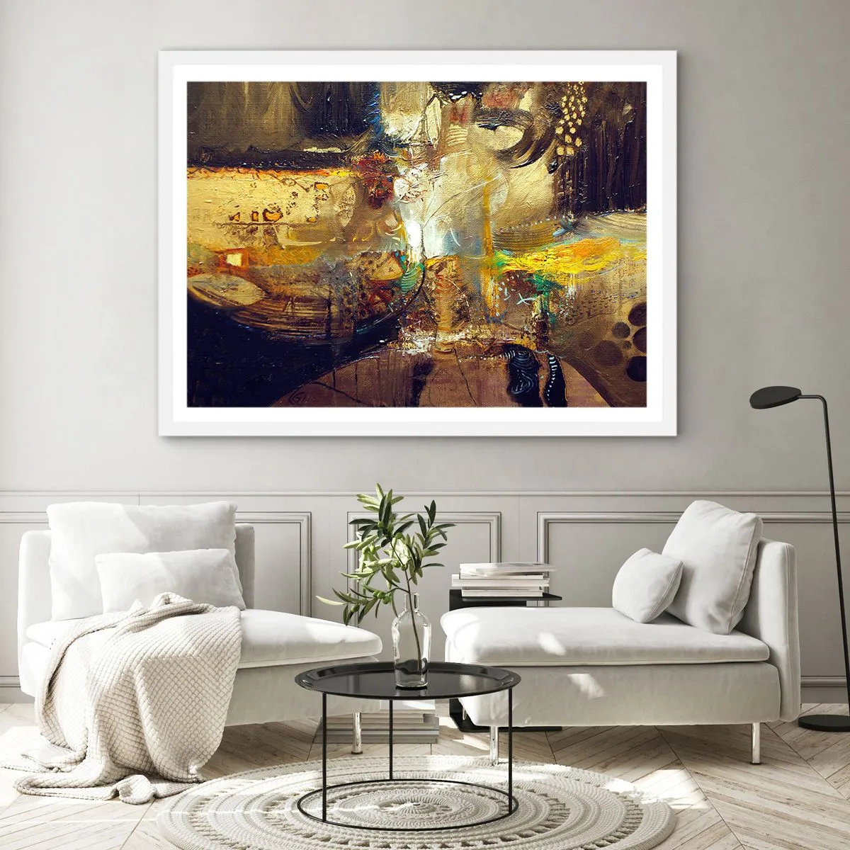 Poster in einem weißen Rahmen - Kalt, wärmer, heiß - 91x61 cm