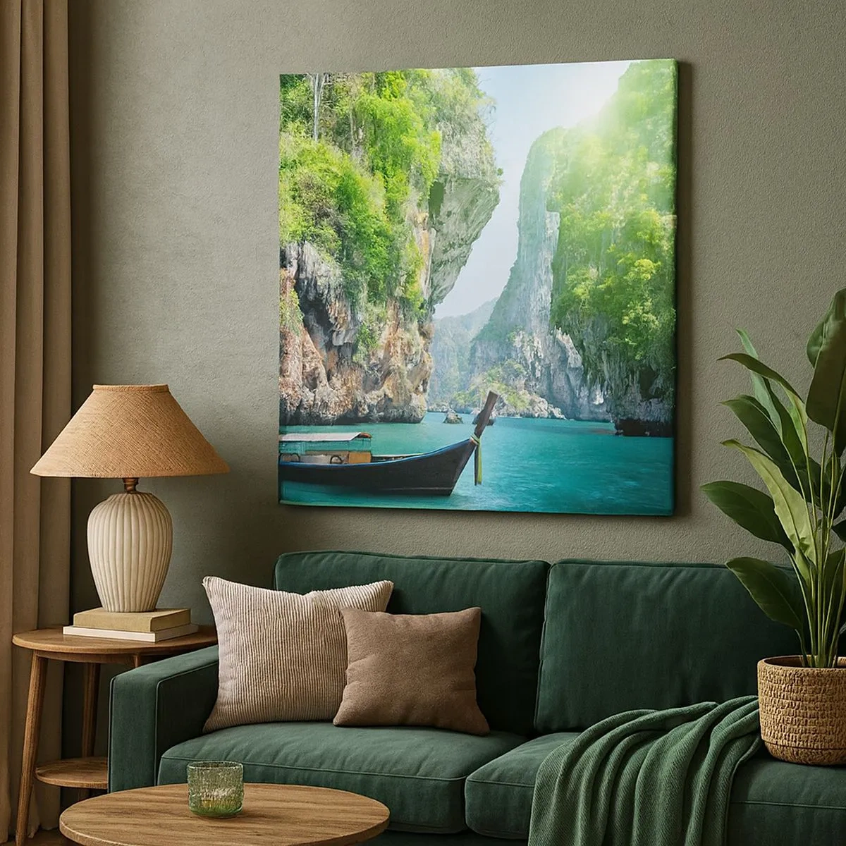 Bild auf Leinwand - Leinwandbild - Eine Einladung zu einer exotischen Reise - 30x30 cm