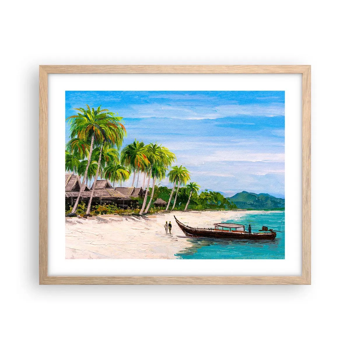 Poster in einem Rahmen aus heller Eiche - Exotischer Traum - 50x40 cm