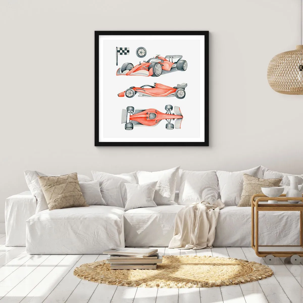 Poster in einem schwarzem Rahmen - Dem Traum folgen - 60x60 cm