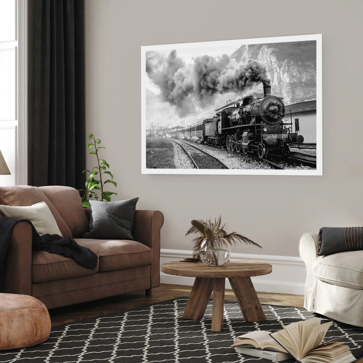 Poster - Steht am Bahnhof ... - 50x40 cm