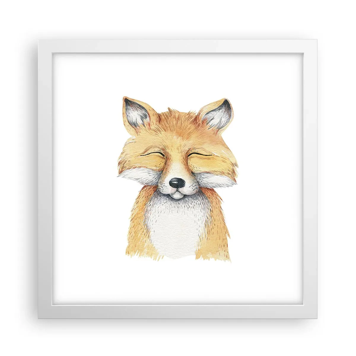 Poster in einem weißen Rahmen - Fuchsstimmungen - 30x30 cm