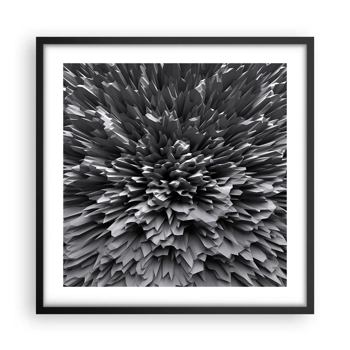 Poster in einem schwarzem Rahmen - Härter kann es nicht werden - 50x50 cm