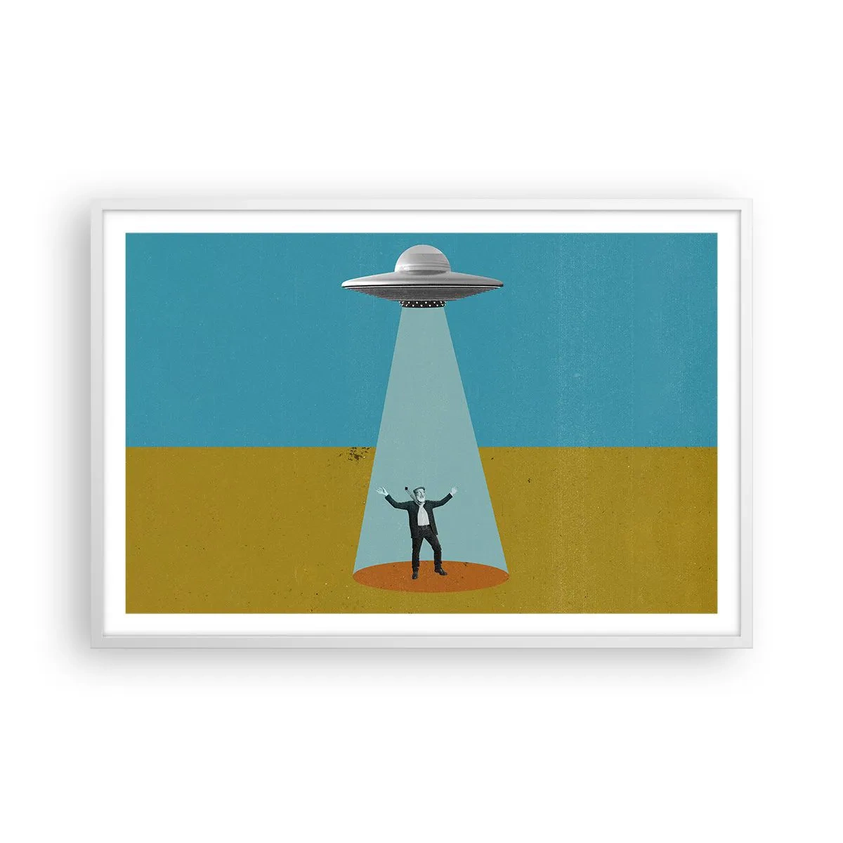 Poster in einem weißen Rahmen - Nahe Begegnung - 91x61 cm