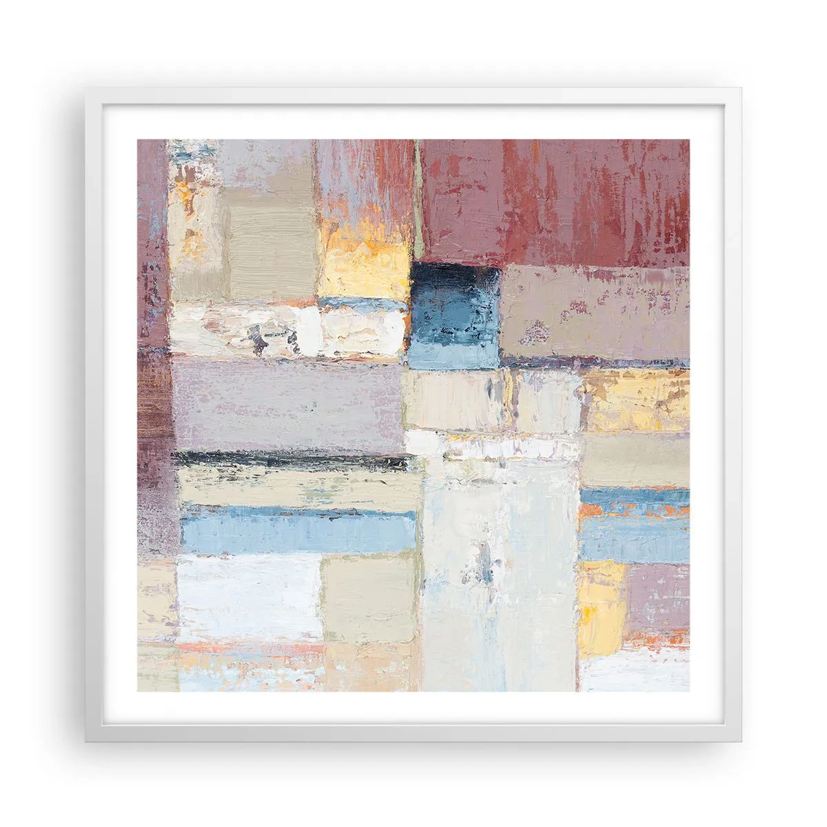 Poster in einem weißen Rahmen - Ruhe der Geometrie - 60x60 cm