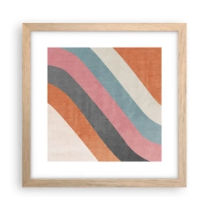 Poster in einem Rahmen aus heller Eiche - Diagonale Komposition – Bewegung - 30x30 cm