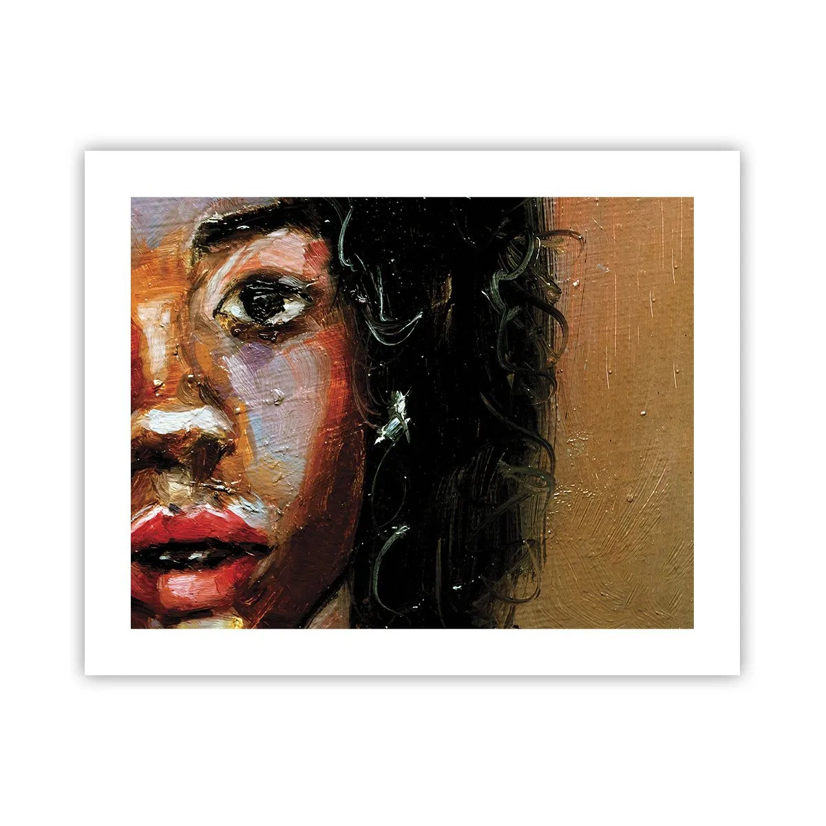 Poster - Schwarz und Glanz - 50x40 cm