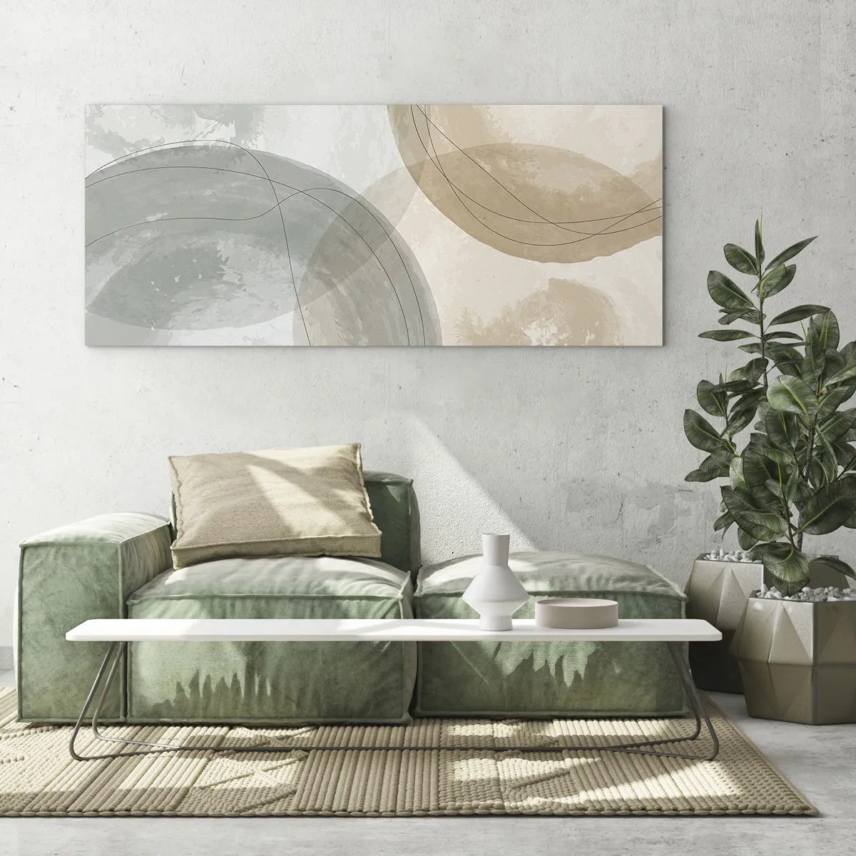 Glasbild - Bild auf glas - Welten durchdringen - 90x30 cm