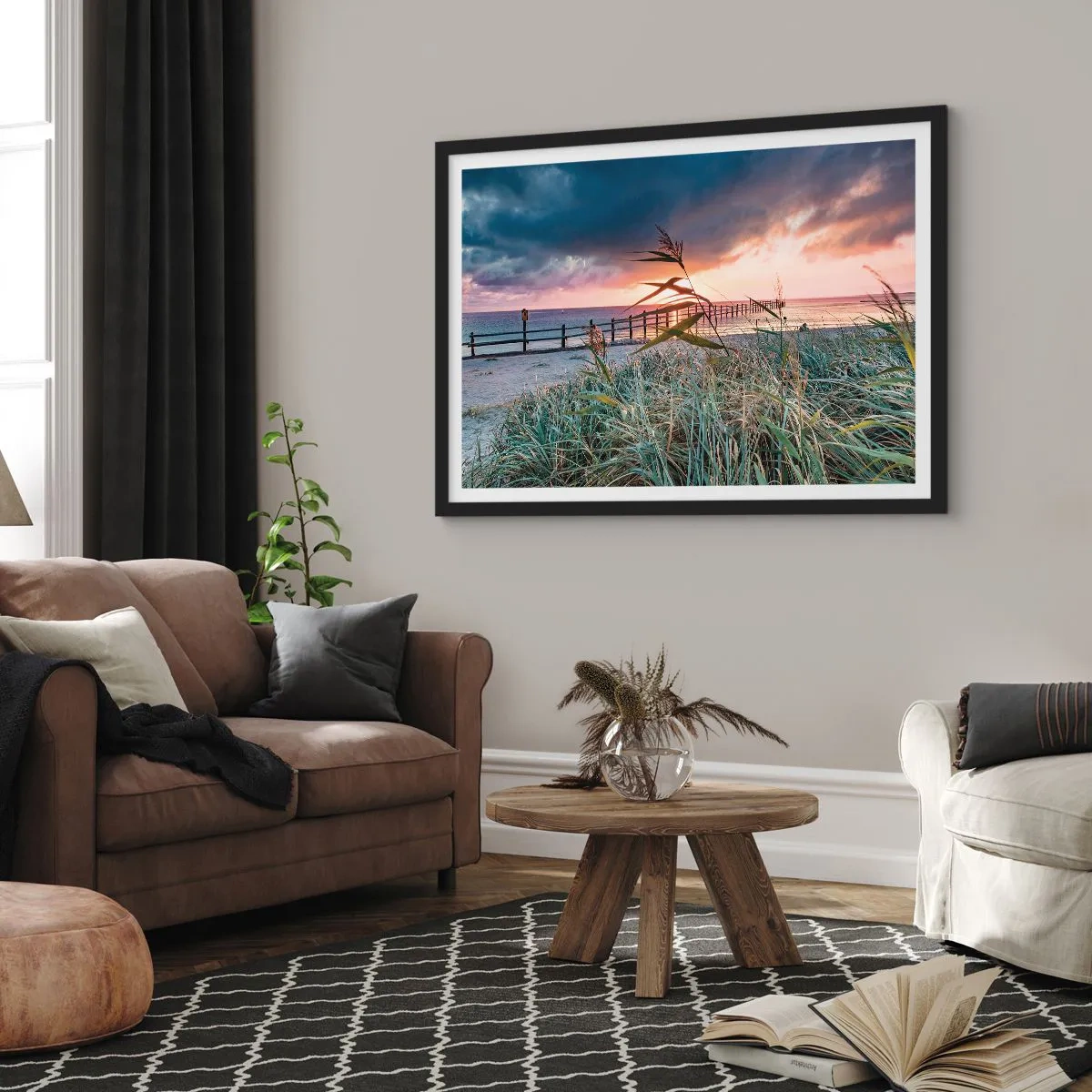 Poster in einem schwarzem Rahmen - Es vergeht nicht mit dem Wind - 50x40 cm